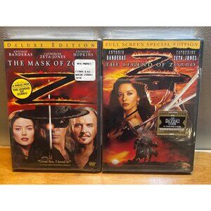 Mask of Zorro & Legend of Zorro DVDs New Sealed Antonio Banderas